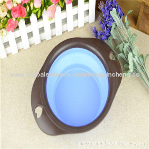 Portable and Unbreakable Silicone Pet Bowl for Drinking Feeding